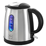 Wasserkocher - MELITTA - Prime Aqua mini Top, Edelstahl, 1,0 L, 2200 W, externe Wasserstandsanzeige, 1018-03