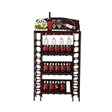 Weinregal Schmiedeeisen Holz Massiv Wandbehang Weinregal Weinregal Bar Ausstellungsständer a