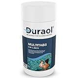 Duraol® 1kg Chlor Multitabs 5 in 1, 200g Chlortabletten für Pool - langsamlösliche Chlortabs als Pool Reinungsmittel - Langzeit Tabs Reinigungstabletten - Poolchemie Poolpflege - Pool Zubehör