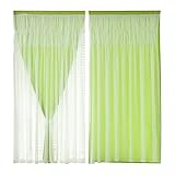 TYUSGH 2-Platten-Fenster-Vorhang Thermisch isoliert 100x180cm Heimtextilien geschichtete einfarbige Plain Panels und transparente Vorhänge Panels Liner Stoff für Schlafzimmer