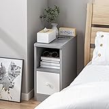 WIQUYBML 1 Schublade Kompakt Holz Schlafzimmer Nachttisch Möbel Nachttisch Beistelltisch für Boxspring Bett Beistelltisch Aufbewahrungstisch für Schlafzimmer Wohnzimmer (A Image Display)