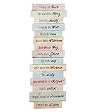 Bada Bing Wandschild Motivation Wünsche - Glaub an Dich… - ca. 41 x 15 cm Kind Schulkind Jugendweihe Wünsche Bild Planken Optik Holz Spruch Schild Deko Geschenk Wandbild Familienregeln Vintage 79