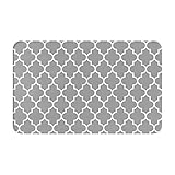 Quatrefoil grauer, weicher, flauschiger Schlafzimmerteppich, Teppich, 60 x 90 m, zotteliger Teppich für Schlafzimmer, Kinderzimmer, dicker Bereich für Wohnzimmer, Küche