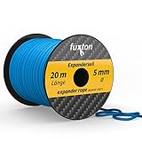 fuxton Gummiseil 5 mm 20 m blau, elastisch (Expanderseil, Gummiband, Gummischnur, Gummileine, Gummikordel, Planenseil, Spannseil, Seil Plane)