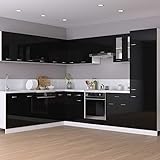 Wandschrank, Hochglanz-Schwarz Hängeschrank für Wohnzimmer für Küche