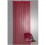 heimtexland ® Fadengardine in Bordeaux rot HxB 245x95 cm mit Stabtunnel KÜRZBAR hochwertige Qualität FORMSCHNITT MÖGLICH Fadenvorhang Fadenstore Raumteiler Insektenschutz Ökotex Typ121