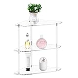 Tasybox Eckregal 2 Etagen Badezimmer Theke Organizer Acryl Arbeitsplatte Eckregale für Badezimmer Küche Büro Waschtisch Make-up Gewürz