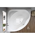 BADLAND Eckbadewanne Eckwanne Standard 150x150 mit Ablaufgarnitur und Füßen GRATIS + ohne/mit Verkleidung Styropor (ohne Styropor)