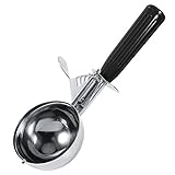 Disher, rutschfeste Griffe lösen Food Scoop, Eisportionierer, Portionskontrolle - 9 verschiedene Farben Griff & Größe, Edelstahl - Restaurantgeschirr für Gelato, Keksteig, Sorbet, Aqua(4.7CM)
