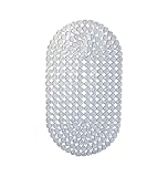 Splash Home Diamond Badewannenmatte rutschfest, Duschmatte mit 58 Saugnäpfen und Ablauflöchern Badematte für Badewanne, 27L x 15W Zoll, PVC - Klar