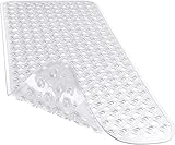 Yimobra Badewannenmatte, Extra Lang Badematte für Wanne Anti-Rutsch mit Abflusslöchern, Saugnäpfen, Phthalatfrei, Latexfrei, BPA-frei und Maschinenwaschbar (88 x 40 cm, Transparent)