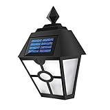 WYMRWJ Retro Hex Solar Flammenlampe LED Lichtsteuerung Kunststoff Wasserdichte Scheibe Innenhof Zaun Garten Landschaft Außenwandleuchte