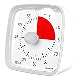 Yunbaoit Visueller Timer mit Nachtlicht, 60 Minuten Countdown Timer für Kinder und Erwachsene, Leiser Klassenzimmer Timer, Zeitmanagement Werkzeug für Zuhause, Schule oder Arbeit (grau)