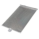 Saugnapf Sonnenschutz Rollos Ohne Bohren,Einziehbare Verdunkelungsrollos Für Fenster,Temporäre Jalousien,Tragbare Wärmeisolierte Sichtschutzvorhänge,Dachfenster Rollo,Silver-40×60cm(15.7*23.6in)