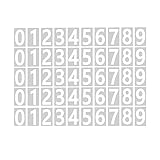 Für Hausnummern, stark, für den Außenpostkasten, selbstklebend, 09, Selbstadresse, Zahlen, Vinyl, 5 Zahlen, reflektierende Aufkleber-Sets (2/3/4 Aufkleber Wetterfest Rot