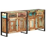 TOYOCC Schränke & Aufbewahrung, Buffets & Sideboards, Sideboard, 172 x 35 x 80 cm, massives Altholz