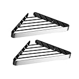 HASMI Duschregal 2er-Pack Eck-Duschregal, Badezimmer-WC-Regal, Edelstahl-Duschregale, Wandmontage, rostfrei, Badezimmer-Dusch-Organizer Badezimmer Regal