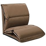 vidaXL Bodenstuhl Faltbar Schlafsessel Sofastuhl Sessel Lounge Bodensessel Liege Bodenkissen Sitzkissen mit Rückenlehne Taupe Mikrofaser