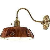 E27 Wandleuchten im minimalistischen Stil, Kupfer, Vintage-Mode, Licht, Wandmontage, Lederschirme, Nachtlampe, geeignet für Schlafzimmer, Flur, Bar, Café, dekorative Lampen, Wandleuchte, stilvoll