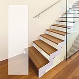 Anti-Rutsch Stufenmatten für Treppen, extrem dünn, transparent, selbstklebend, Rutschhemmung R10, 200 x 700 mm - rechteckig