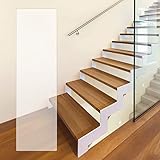 Anti-Rutsch Stufenmatten für Treppen, extrem dünn, transparent, selbstklebend, Rutschhemmung R10, 200 x 700 mm - rechteckig