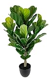 Künstliche Pflanze Feigenbaum Kunstpflanze Zimmerpflanze Grünpflanze Büropflanze Kunstbaum Feigenblattpflanze Geigenblatt Elefantenbaum Pflanze Kunstbaum Dekopflanze für Zuhause Büro Deko Busch