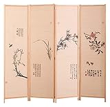Raumteiler Sichtschutz,Tragbarer Wandtrenner,Trennraumtrenner for Home Office Teehaus,Leicht Zu Bewegen (Color : Natural, Size : 0.4x1.5m-3PCS)