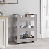 ECLAY Home Sets mit Küchenwagen grau Sonoma 60x45x80 cm Engineered Wood
