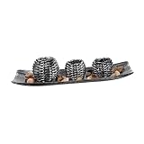 RUNROTOO 1 Set Antiker Rattan-Kerzenständer Schreibtischtablett Hochzeit Tischdekoration Kunst- Und Bastelset Aroma-Kerzenständer Vintage-Kerzenbecher-Set Heimdekor-Akzente