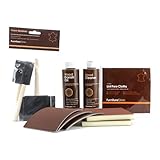 Holzöl-Set – zum Ölen und Wiederherstellen aller Holzoberflächen im Innen- und Außenbereich wie Möbel, Arbeitsplatten und Türen Enthält 250 ml dänisches Öl, 250 ml Holzreiniger und Zubehör