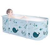 Sinbide 132cm faltbare Badewanne für Erwachsene, große Familie Badewanne für SPA, Dampfeimer für Sauna, Dusche und Eisbad, 132 x 68 x 47 cm, nicht aufblasbar (grün)