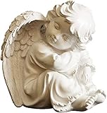 HANDIYA Skulptur Handwerkliche Skulptur Statue Engel Decor Figur Cherubs Skulpturen Wohnzimmer Harz Indoor Outdoor Garten Dekoration (Color : C)