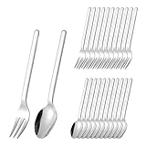 Esmeyer 250-154 Bettina je 12 Kaffeelöffel u. Kuchengabeln Edelstahl 18/10, poliert Besteck, edelstahlfarben, 17 x 10 x 5 cm