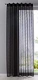 Gardine Vorhang Schal verdeckte Schlaufen Ausbrenner Qulität modern mit abstraktem Muster, 235x140, Schwarz, 63000