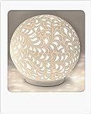 Bollweg Lampe Kugel Harmonie Romantik aus Porzellan mit Durchbruch Kugellampe 18cm