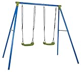 Sandora 40020 Doppel - Kinder - Schaukel XNS003 | Schaukel mit Gestell | Kinderschaukel für Garten