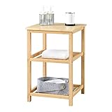 [en.casa] Bambus Standregal Ikerasak Badregal 60 x 40 x 40 cm Regal für Badezimmer Küche mit 3 Ebenen Küchenregal Bambusregal Holz stehend