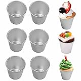 Puddingformen aus Aluminium, antihaftbeschichtet, Mini-Cupcake-Formen, wiederverwendbare Muffinförmchen, Schnellverschluss, Backblech, BPA-frei für DIY, Backen, Pudding, Cupcakes, Kochen, 6 Stück