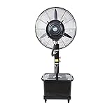 Kühl-Ventilator mit Sprühnebel/Standventilatoren/Sprühnebel ventilator outdoor/Ventilator Vernebler Außen Mikroklima Terrasse Garten Bar Wassertank 42 Liter