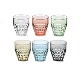 Guzzini - Tiffany, Set aus 6 niedrigen Bechern - Verschiedene Farben, 27 x 9,5 x h16 cm | 250 cc - 22570252