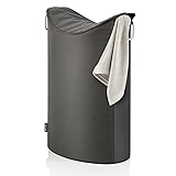 blomus -FRISCO- Wäschesammler Anthrazit, 65 Liter, mit zwei praktischen Tragegriffen, hochwertige Kunstfaser, trendiges Design, moderner Wäschekorb (H / B / T: 70 x 45 x 28 cm, Anthrazit, 65384)