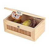 fuik Tiger Box Toy, lustiges interaktives niedliches USB-Holzholz-Stressabbau-Holzkiste-Spielzeug für Desktop-Dekoration für Kinder für Mädchen Geschenk
