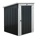 HOME DELUXE - Mülltonnenbox BASURA S - Maße 104 x 101 x 134 cm, Raumfläche 0,77 m² - für 1x 240 L Mülltonnen I Mülltonnenbox, Gartenbox