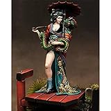 Perky Orientalische Dame Und Drache Resin Model Figur, Statue Skulptur Deko, Garage Kit Harz Bausatz, Basteln, Weiß Modellbausatz, Unzusammenbauen, Unlackiert|2.8Cm