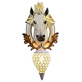 FXJ Wandlampen Wandlampe Pferdekopf Harz Feste Lampe Europäischen Stil Retro Wandlampe Wohnzimmer Korridor Wanddekoration Lampe Kristall Lampenschirm Wandleuchten (A)