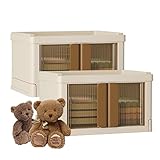 Bavokon Desktop-Aufbewahrungshalter,Box Faltbehälter stapelbar Desktop | Zusammenklappbare Behälter, Spielzeug-Organizer, tragbare Schrank-Organizer mit offener Vordertür für die Küche