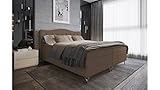 Stylefy Heaven Boxspringbett Hellbraun Kunstleder MADRYT 180x200 cm