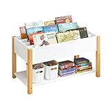 SoBuy KMB35-W Kinder Bücherregal Kinderregal mit Ablagefächern Aufbewahrungsregal für Kinder Bücherständer Spielzeugregal Weiß BHT ca.: 85x45x42cm