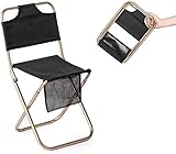 NAKEAH Kompakter Klappstuhl mit Rückenlehne, tragbar und ideal für Picknicks, Camping und Outdoor-Aktivitäten(Color:Black)