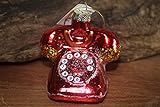 Glasanhänger Telefon rot, Christbaumschmuck, Weihnachtsbaumanhänger, Weihnachtsdeko Telefon